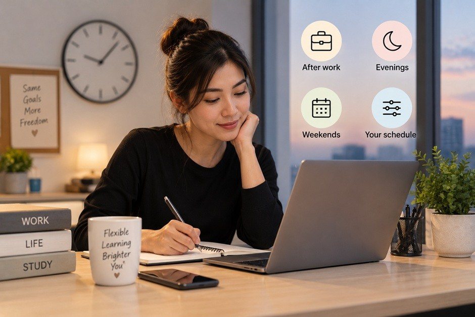 GAMI online master's degree program for working professionals in Singapore with flexible study schedule